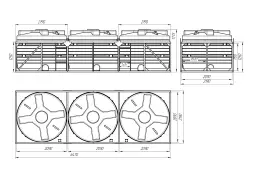 Кассета с низкими емкостями 15000 л (3х5000 л) мет.краны