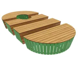 Модульная скамейка «Экополис Комби-1»