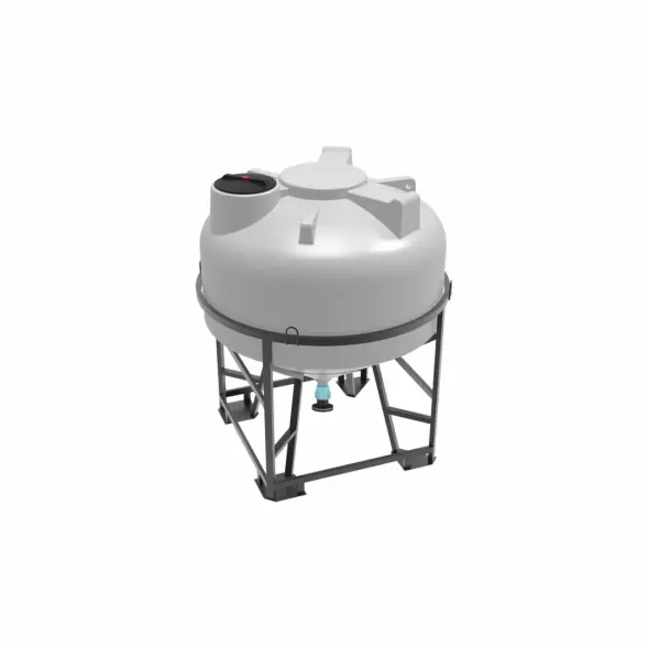 Емкость ЦКТ 3000 л с патрубком 110мм с фланцем под плотность до 1,5 г/см3 белая в обрешетке