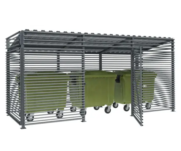 Контейнерная площадка для ТБО «Сплит» без хозблока 9,47 м (на 6 контейнеров)