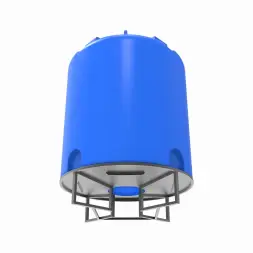 Емкость T 10000 л под плотность до 1,5 г/см3 синяя на основании для полного слива F