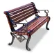 Скамейка чугунная «Гефест» 0,8 м (кресло)