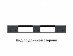 Паллет (поддон) пластиковый усиленный сплошной на 3-х полозьях, 1200х1000x150 мм, серый [02.114F.91.PEF.T10X]