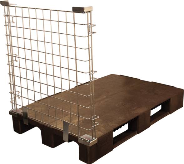 Контейнер металлический оцинкованный на паллете, 1200х800х1030 мм, коричневый [КМБ]