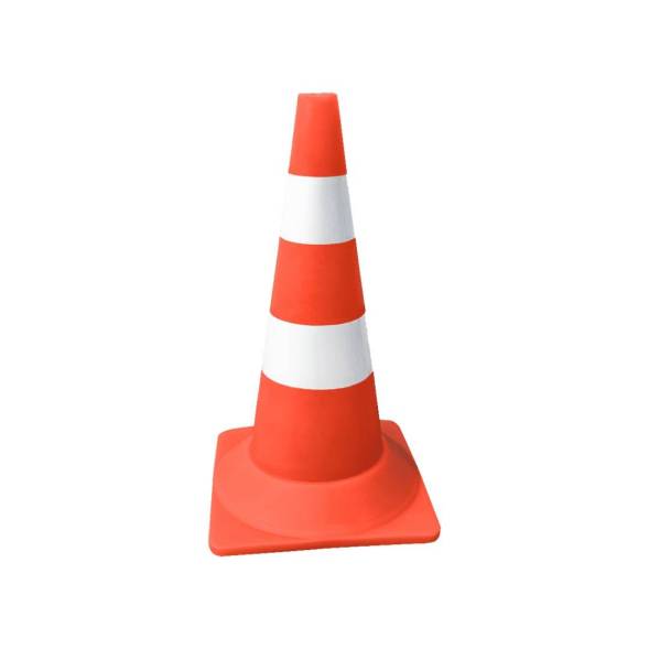 Конус дорожный 520 мм, 2 белые полосы