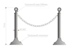 Тротуарный столбик «Эконом» 1200 мм