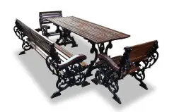 Комплект садовой мебели чугунный «Флора» 1,5 м