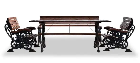 Комплект садовой мебели чугунный «Флора» 1,5 м