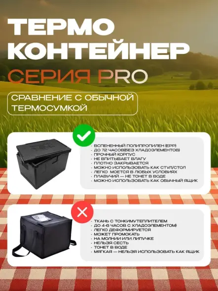Термоконтейнер TERMOBOX Экстрим PRO, 22 л, 400х300х320 мм, 55кг/м3