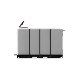 Емкость KR 4000л с 2 патрубками 90 и 63 мм белая с откидной крышкой в обрешетке New