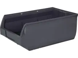 Ящик (лоток) пластиковый сплошной, 500x310x200 мм, 31 л, серый [5005]