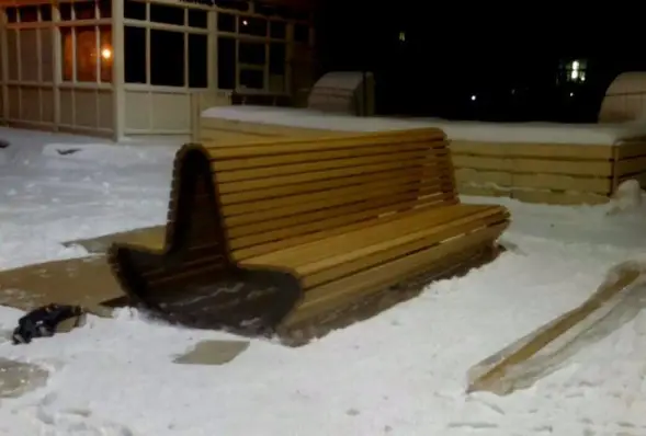 Скамейка стальная «Парк М. Горького» двухсторонняя 3,0 м