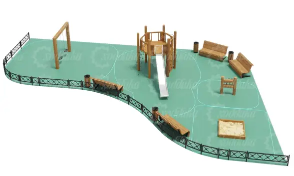 Средняя детская площадка 165 м2 №9