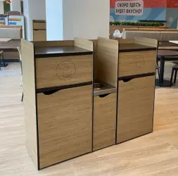 Урна NEXT-3, 1500х500х1250 мм, с тележкой 100 л