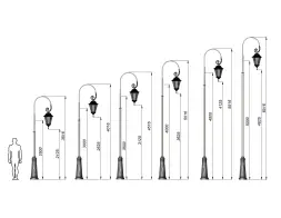 Фонарный столб Л-01 со светильником 3,516 м