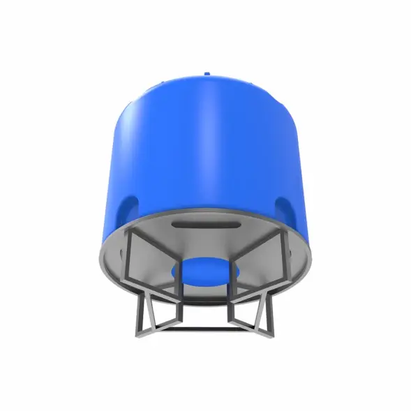 Емкость TR 5000 л под плотность до 1,5 г/см3 синяя на основании для полного слива F