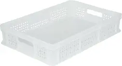 Ящик пластиковый сплошной, 600×400×120 мм, 22 л, белый [704.02.01 М]