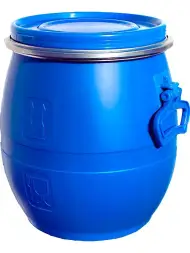 Бочка пластиковая с металлическим обручем и ручками, 20 л, синий [БП20.02/03]