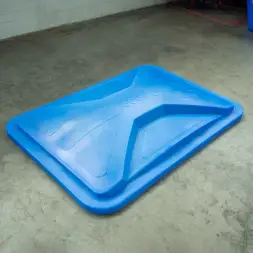 Ванна пластиковая пищевая с крышкой KN, 600 л, 1.2 г/см³, HDPE, синий [121207.0600.601.000]