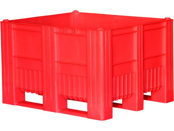 Крупногабаритный сплошной пластиковый контейнер на полозьях Big Box, 1200х1000х740 мм, зеленый [12001000740-00]