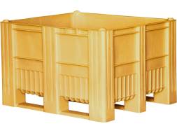 Крупногабаритный сплошной пластиковый контейнер на полозьях Big Box, 1200х1000х740 мм, красный [12001000740-00]