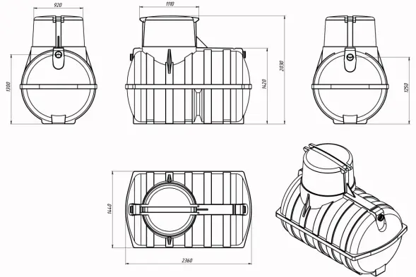 Септик "Rostok" "Коттеджный Плюс" черный