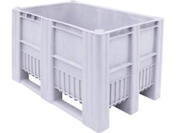 Крупногабаритный сплошной пластиковый контейнер на полозьях Big Box, 1200х800х740 мм, желтый [1200800740-00]