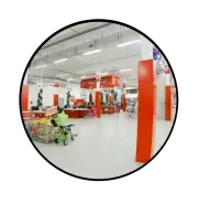 Зеркало для помещений круглое на гибком кронштейне 600мм