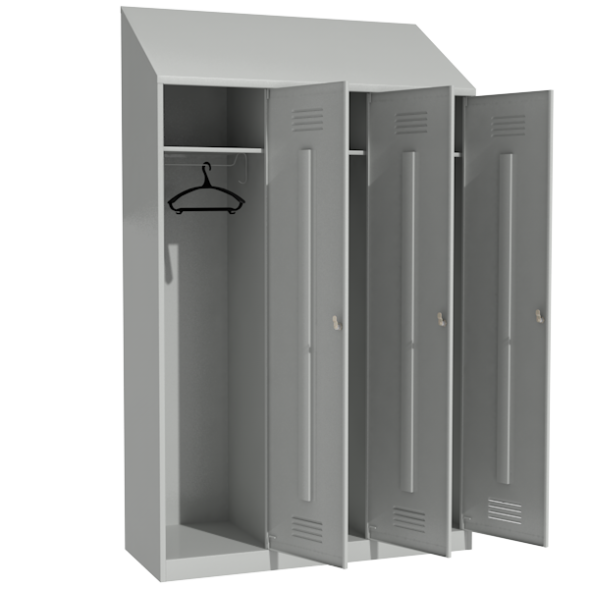 Металлический шкафчик с наклонной крышей [12834]