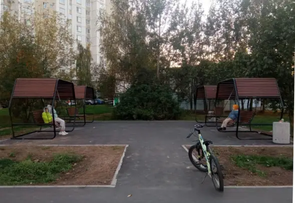 Садово-парковые качели «Грани Вуд» Лиственница