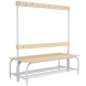 Скамья двухсторонняя с полкой под обувь [13537]