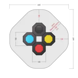 Набор встраиваемых батутов «Восьмиугольники Комбо»