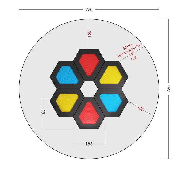 Набор встраиваемых батутов «Калейдоскоп 6S»