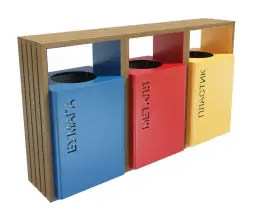 Урна для раздельного сбора мусора «Арго» 1 секция (композит)