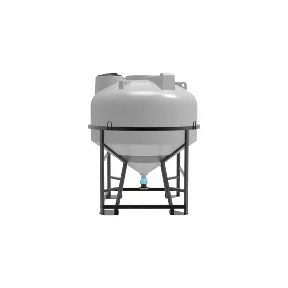 Емкость ЦКТ 3000 л с патрубком 90мм с фланцем белая в обрешетке