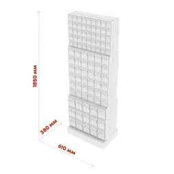 Стойка двусторонняя напольная Стелла-техник 406-05-06-03 (600х380х1650)