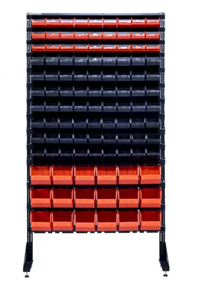 Стеллаж с пластиковыми ящиками 1801-3/7/3 O-CH