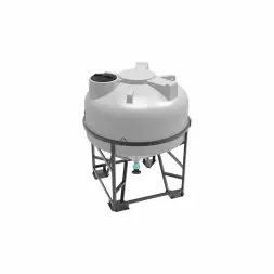 Емкость ЦКТ 3000 л с патрубком 110мм с фланцем под плотность до 1,2 г/см³ белая в обрешетке