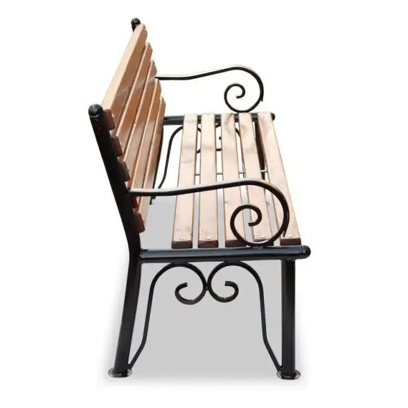 Скамейка стальная «Узоры» 3,0 м (3 опоры)