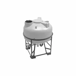 Емкость ЦКТ 3000 л с патрубком 110мм под плотность до 1,2 г/см³ белая в обрешетке