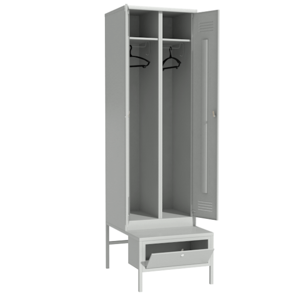 Шкаф для одежды на подставке с ящиком [12748]