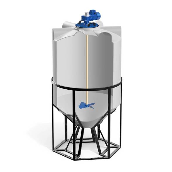 Емкость K 1000 литров с лопастной мешалкой