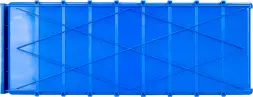 Контейнер полочный пластиковый, 500x185x100 мм, 9.25 л, синий [6004]