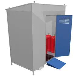 Хранилище для газовых баллонов разборное ХГБ-01 2100x2200x1110 мм Светло-серый