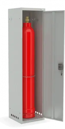 Шкаф для газовых баллонов ШГР 40-1-4(40л) 1631x400x385 мм Светло-серый