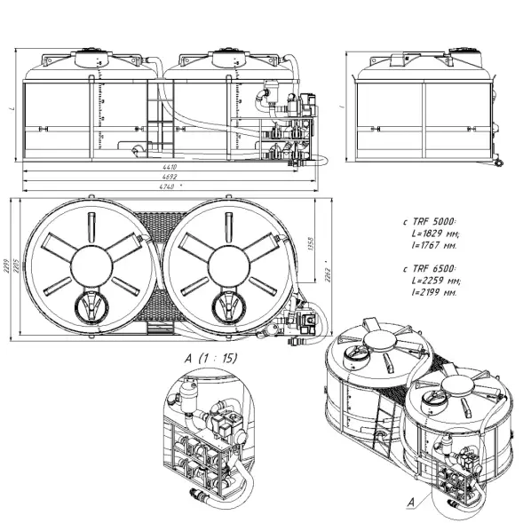 Кассета 10м3 TRF (ПОЛНЫЙ слив) для КАС/ЖКУ НКХG3
