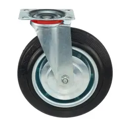 Колесо поворотное Стелла-техник 4001-250 диаметр 250мм, грузоподъемность 210кг, резина, металл