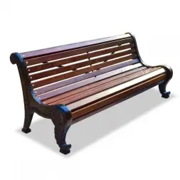 Скамейка чугунная «Родник» 3,0 м (3 опоры)