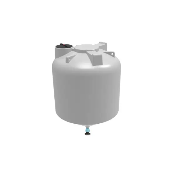 Емкость ЦКТ 5000 л с патрубком 90мм с фланцем белая