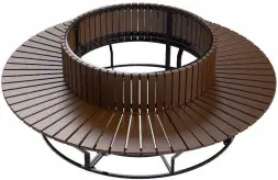 Скамейка стальная «Диван круглый» R750